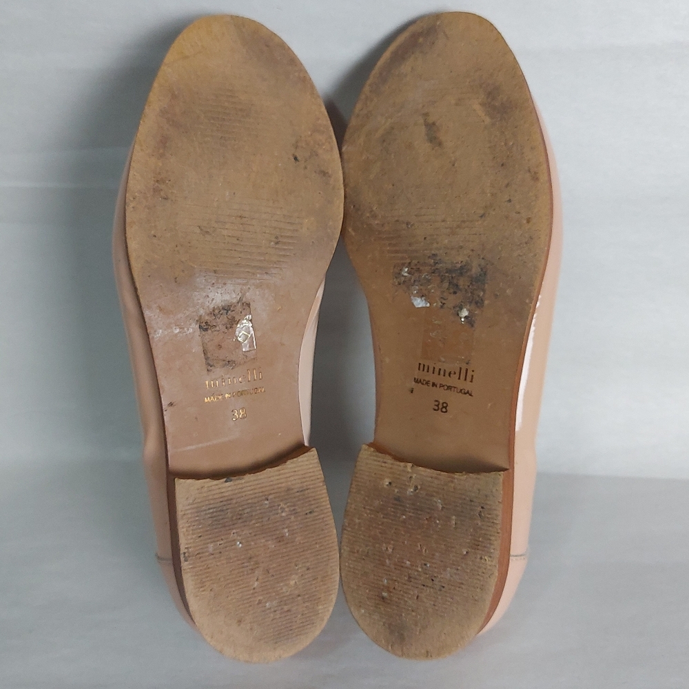 Minelli Women Loafers Size 38 EU Nude LeatherCasual Flats Comfort Low Heel Shoes - Picture 10 of 10